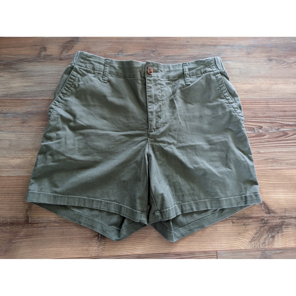 Old Navy OG Chino Alpine Tundra Forest Green Elastic Waist Shorts Medium
